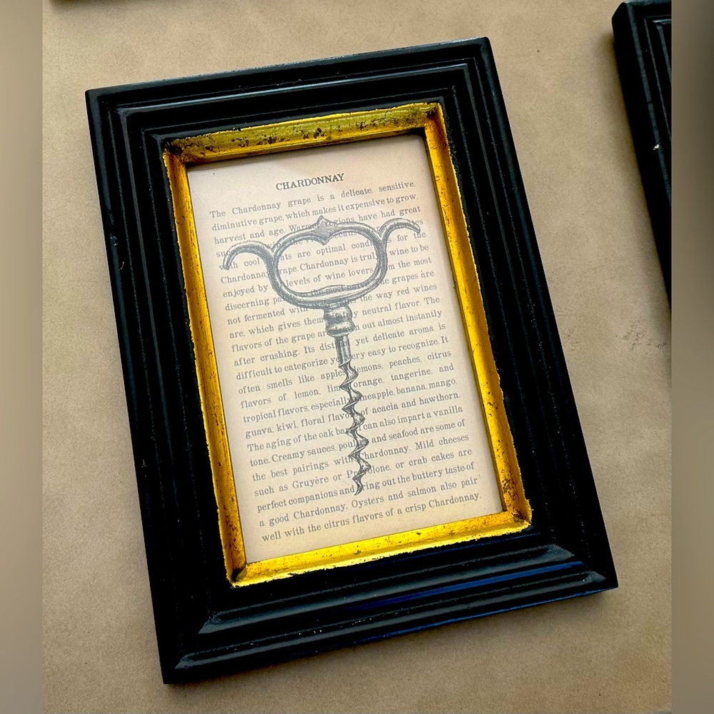 Two’s Company Vintage Corkscrew 5x7 Print, Chardonnay Theme Decor, 7 Available